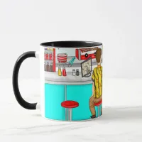 1950's Diner | Couple Holding Hands  Mug