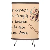 Kids Christian Prayer Woodland Scorpion on Peach | Tripod Lamp