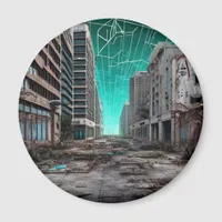 Abandoned City | Post Apocalyptic Dystopia  Magnet