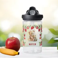 Strawberry and Bear Water Bottle