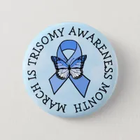 Trisomy Awareness Ribbon Button