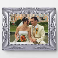 Fancy Silver Frame Add Photo Here Plaque