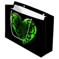 Goth St. Patrick's Day Green Heart Bag