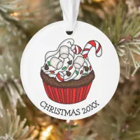 Personalized Christmas Cupcake Ornament