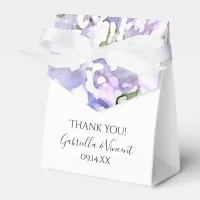 Purple Lilac Flowers Watercolor Wedding Favor Boxes