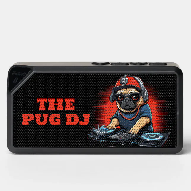 Pug DJ Cartoon Bluetooth Speaker