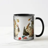 Easter Vintage Bunnies Looking at Candy Eggs, ZSSG Mug