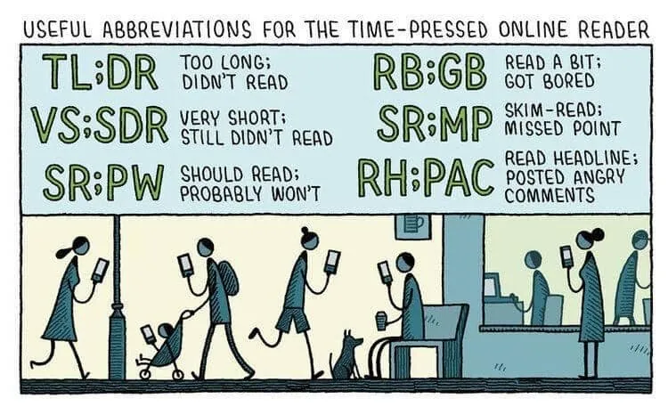 Useful abbreviations for the time-pressed online reader