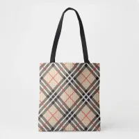 Tartan Layered Checker Tote Bag