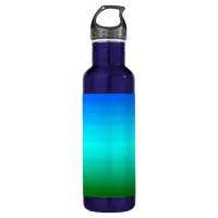 Sea and Sky Blue and Green Gradient Stainless Steel Water Bottle