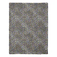 Navy and Gold Cheetah Print Duvet Cover