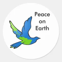 Peace On Earth Classic Round Sticker