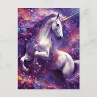 Unicorn Purple Mane  Postcard