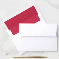 Elegant Holiday Festive Red Herringbone Pattern Envelope Liner