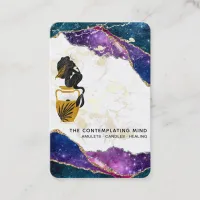 *~* Mermaid Mystic Agate Galaxy Luna Business Card