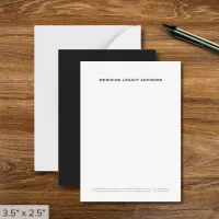 Modern Minimalist Typographic Note Card