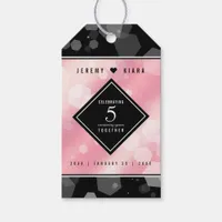 Elegant 5th Rose Quartz Wedding Anniversary Gift Tags