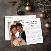 2025 Mr Mrs Newlywed Just Married Photo Holiday Postcard