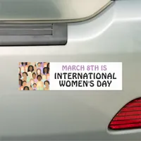 March 8th is International Women's Day Car Magnet