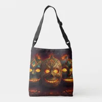 Halloween Pumpkin Heads Crossbody Bag