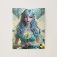 Beautiful March Fairy in Daffodils Jigsaw Puzzle