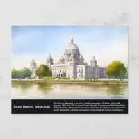 Victorial Memorial Kolkata Watercolor Painting Postcard