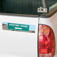 Turn Left to Shooting Range Bumper Sticker