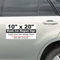 10" x 20" Design Your Own Car Magnet