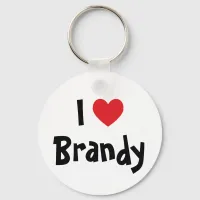 I Love Brandy Keychain