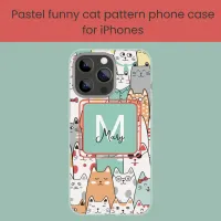 Best Friend Birthday Gift Cat Kitties Monogram  iPhone 11 Case