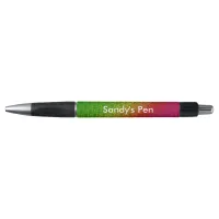 Diag Rainbow Gradient Floral Pattern Red Green Pen