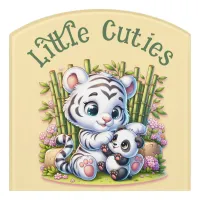 Little Cuties Panda & Tiger | Door Sign