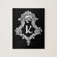 K Monogram Initial Jigsaw Puzzle