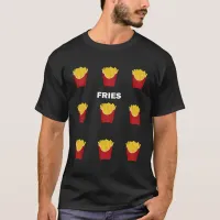 French Fries Fast Junk Food Pattern Unisex T-Shirt