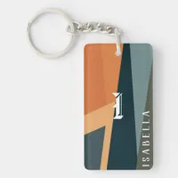 Customizable Minimalist Geometric Abstract Keychain