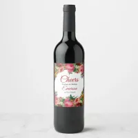 Cheers Personalized Wedding Wine Bottle Labels