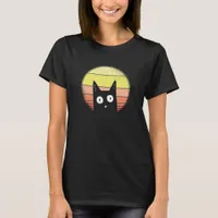 Retro Sunset Cat T-Shirt