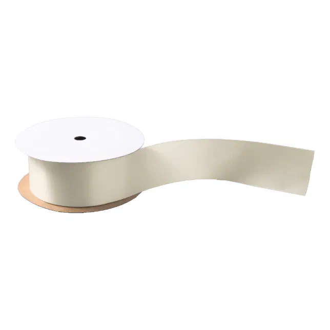 Cream Solid Color Satin Ribbon