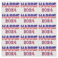 Harris 2024 President Democrat USA Flag Text Fabric