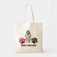 Happy Pawliday - Christmas Holiday Tote Bag