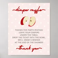 Apple Of My Eye Diaper Raffle Sign