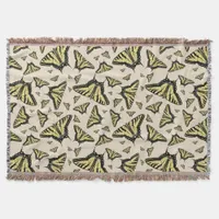 Southwest Yellow Swallowtail Butterflies All Over  Throw Blanket