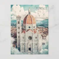 Florence Italy Travel Postcard