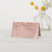 Glittery Rose Gold Blank Place Card