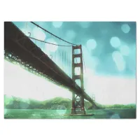 Green Bokeh Golden Gate Bridge Tissue Paper