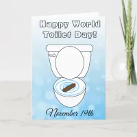 Happy World Toilet Day Funny Holidays Card