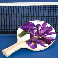 Elegant Dutch Iris Purple Sensation Flowers Ping Pong Paddle