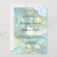 Emerald Dream: Modern Wedding Elegance Minimalism Invitation