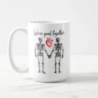 Skeletons Holding Hands Valentine Coffee Mug
