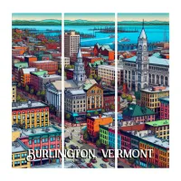 Burlington, Vermont Comic Book Style Art